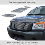 Upper Chrome Billet Grille Insert for Nissan Titan (2008-2015)