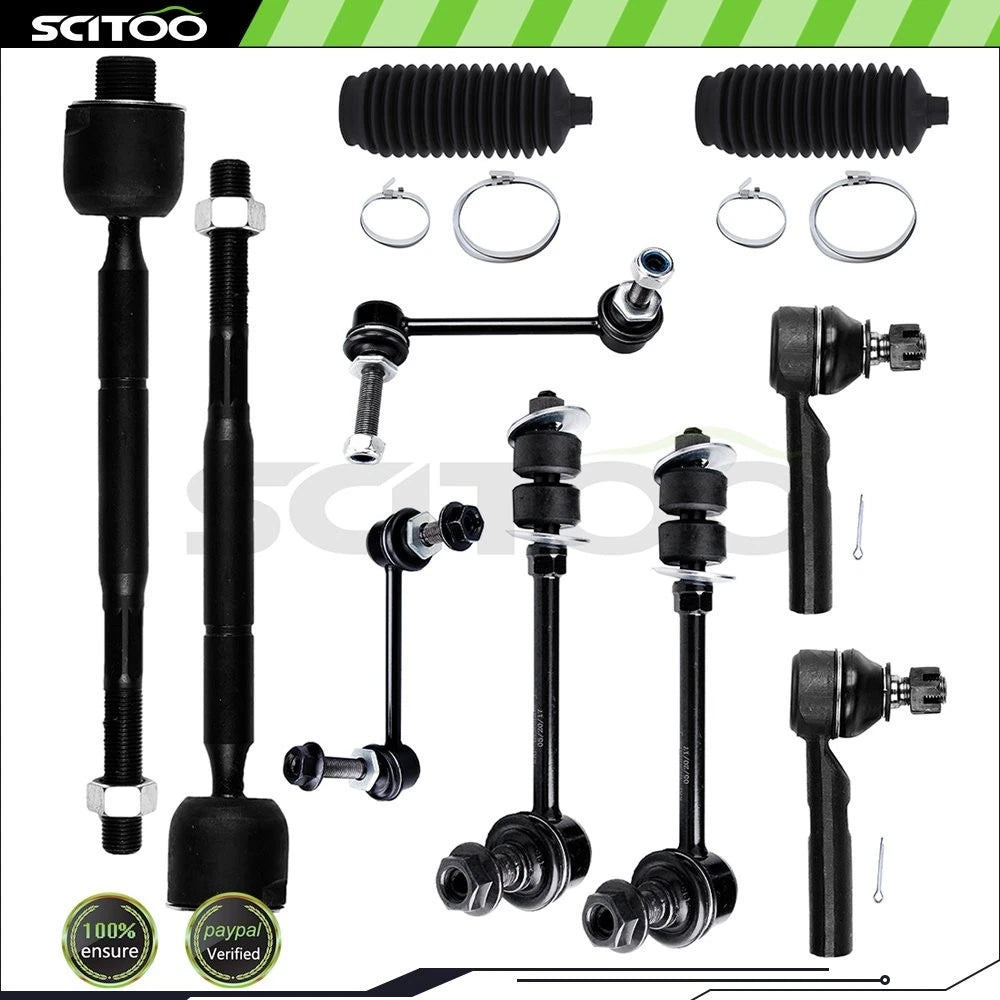 Set of 2 Front Rear Tie Rod End Sway Bar End for Lexus GX470 4Runner (2003–2009)