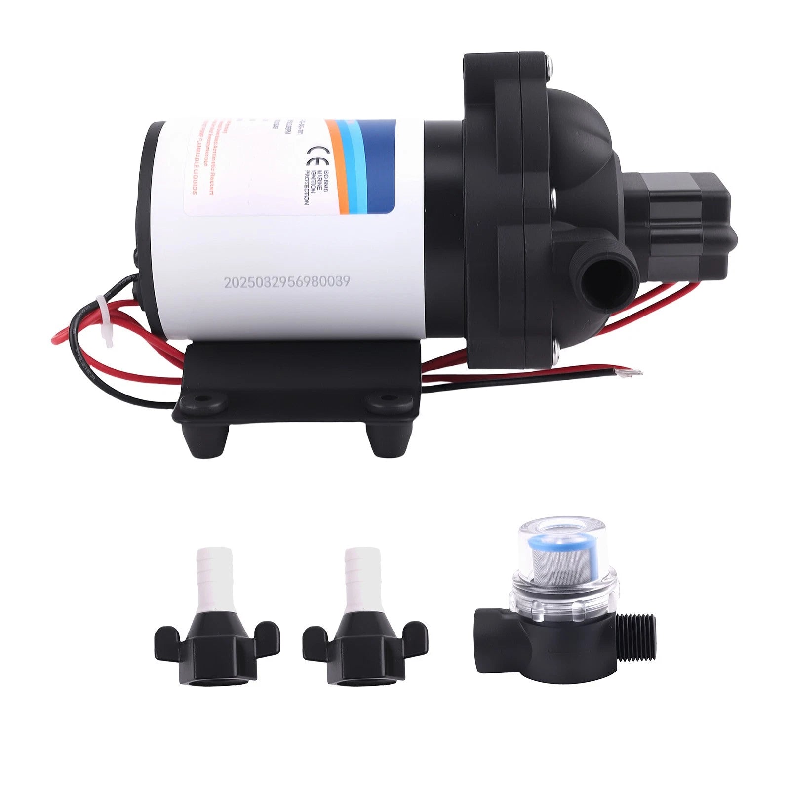 12V Diaphragm Pump for RV Marine Agriculture Ford Transit (3.3 GPM)
