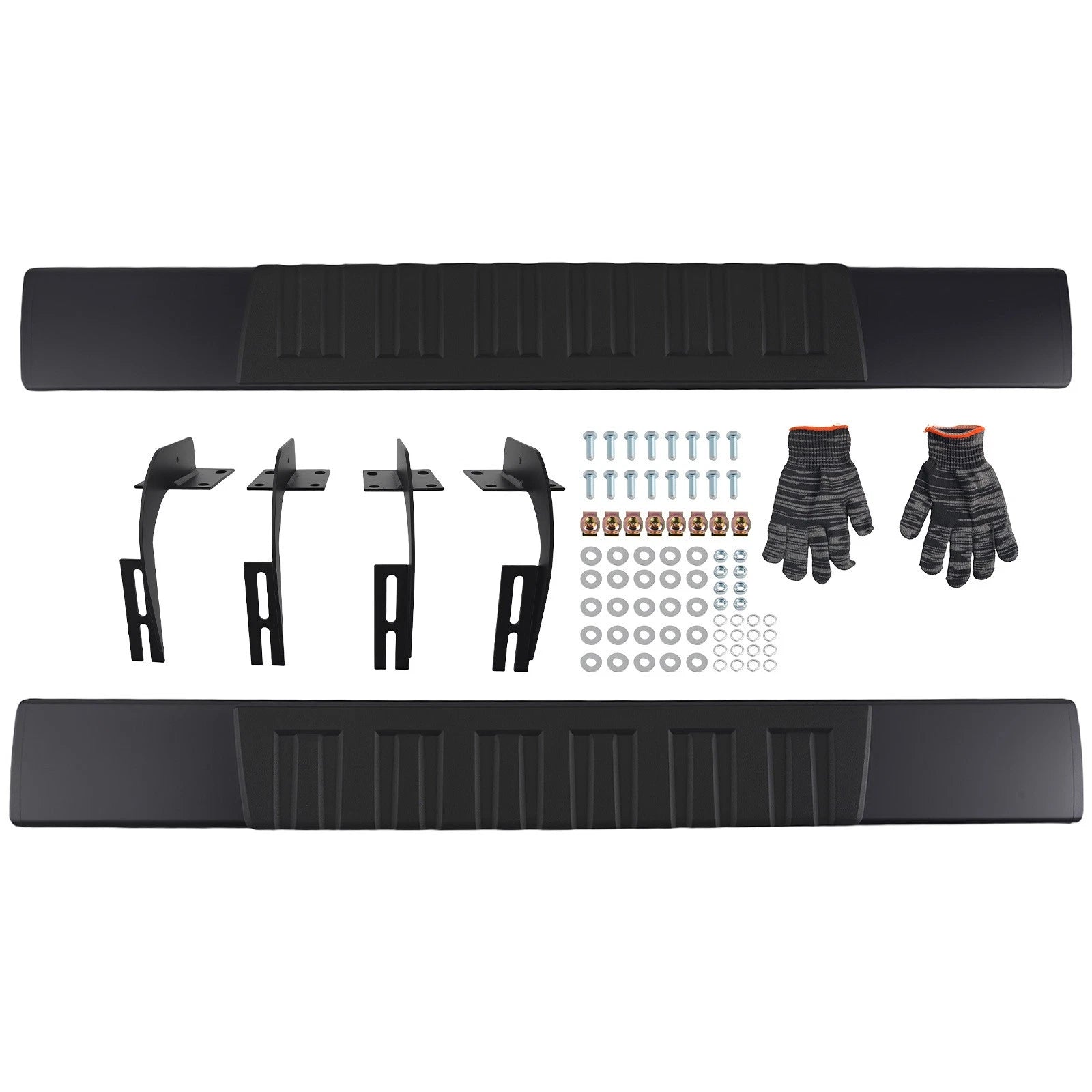 Set of 2 6" Nerf Bars Side Steps for Ford F250 F350 (1999–2016) Black