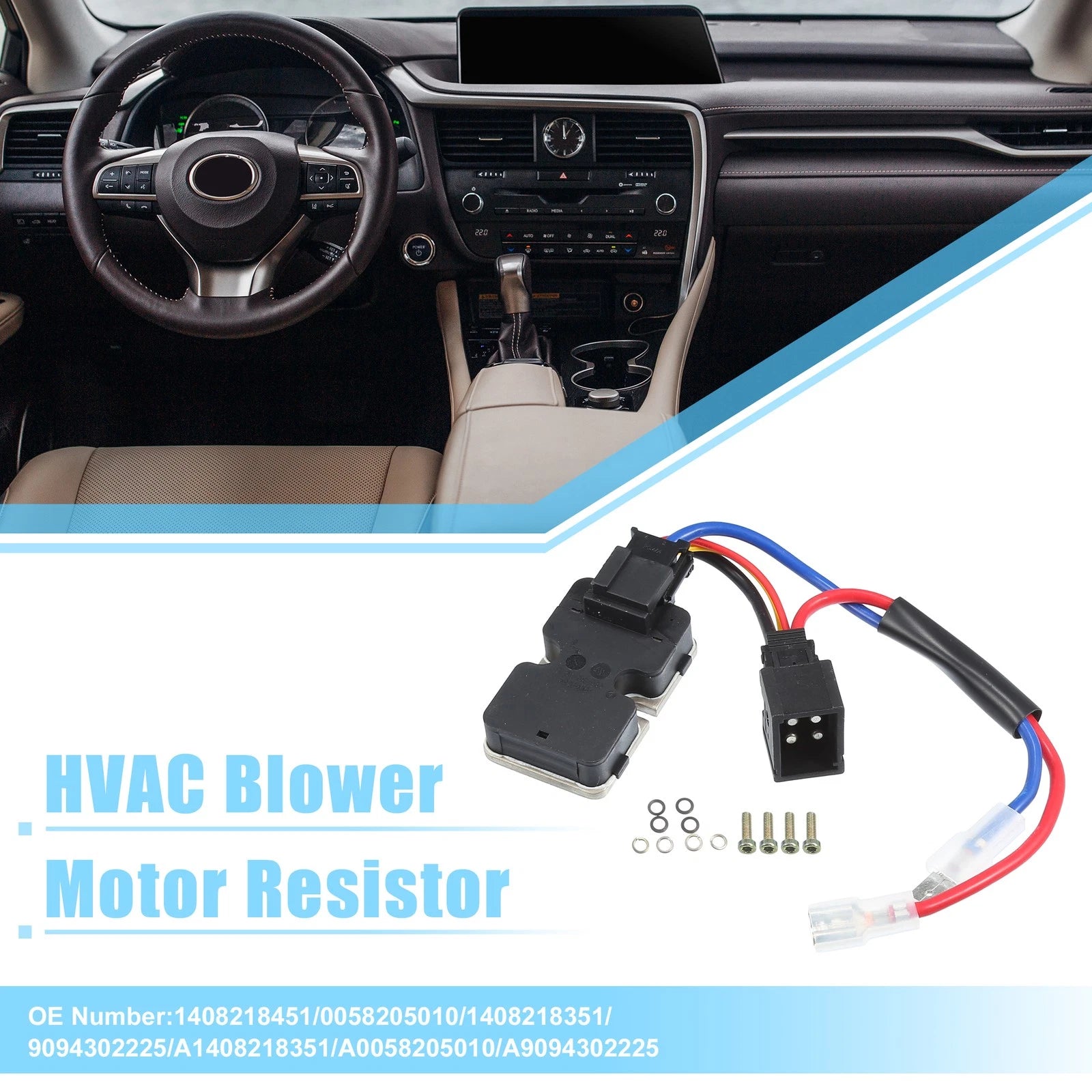 HVAC Heater Blower Motor Resistor for Mercedes-Benz S320 S420 S500 (1994–1999)