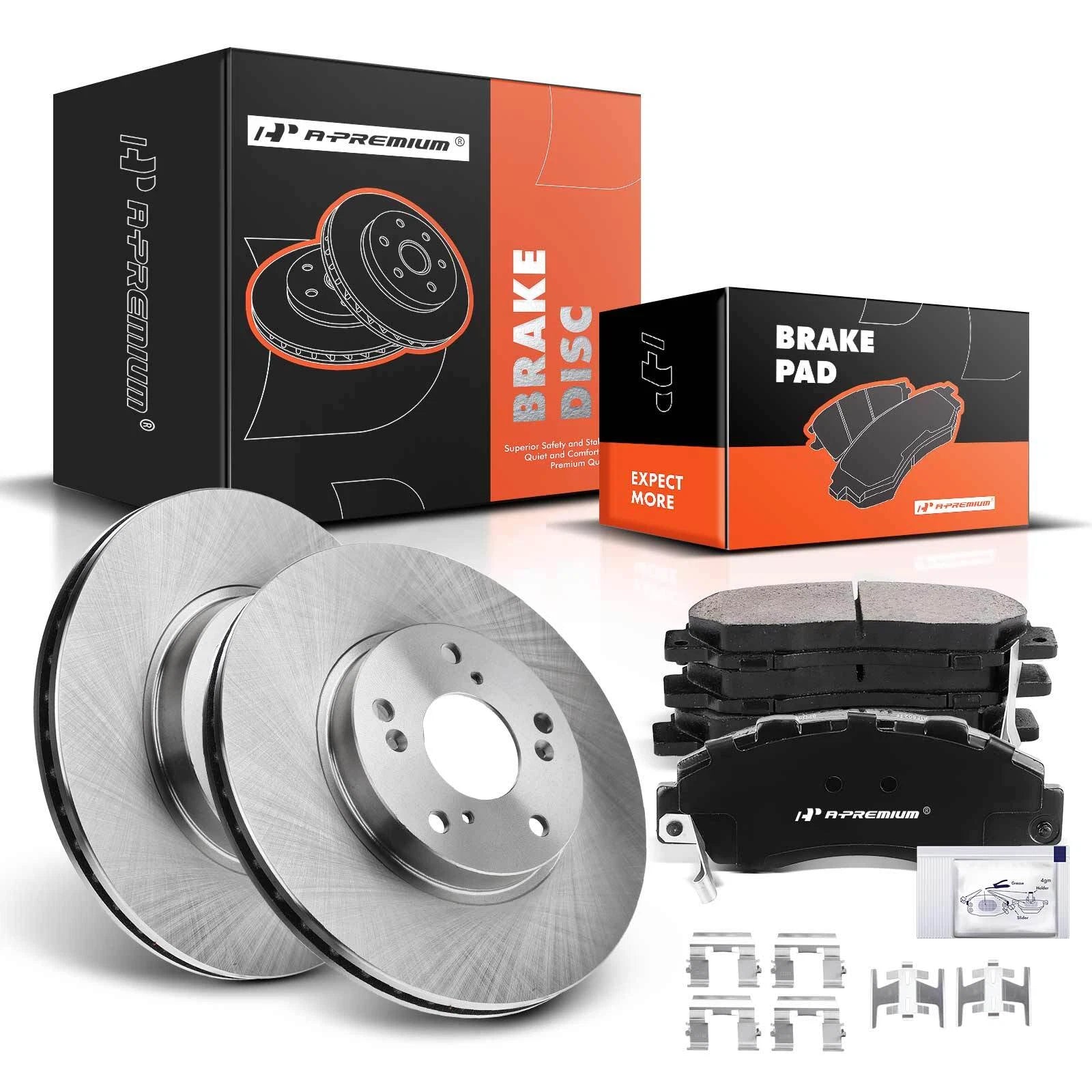 Front Disc Brake Rotors & Ceramic Pads for Honda Accord (1998–2002)