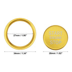 Start Stop Button Cover Ring Kit for Audi A4L A6L Q5 A5 A7 (2010–2023) Gold Tone