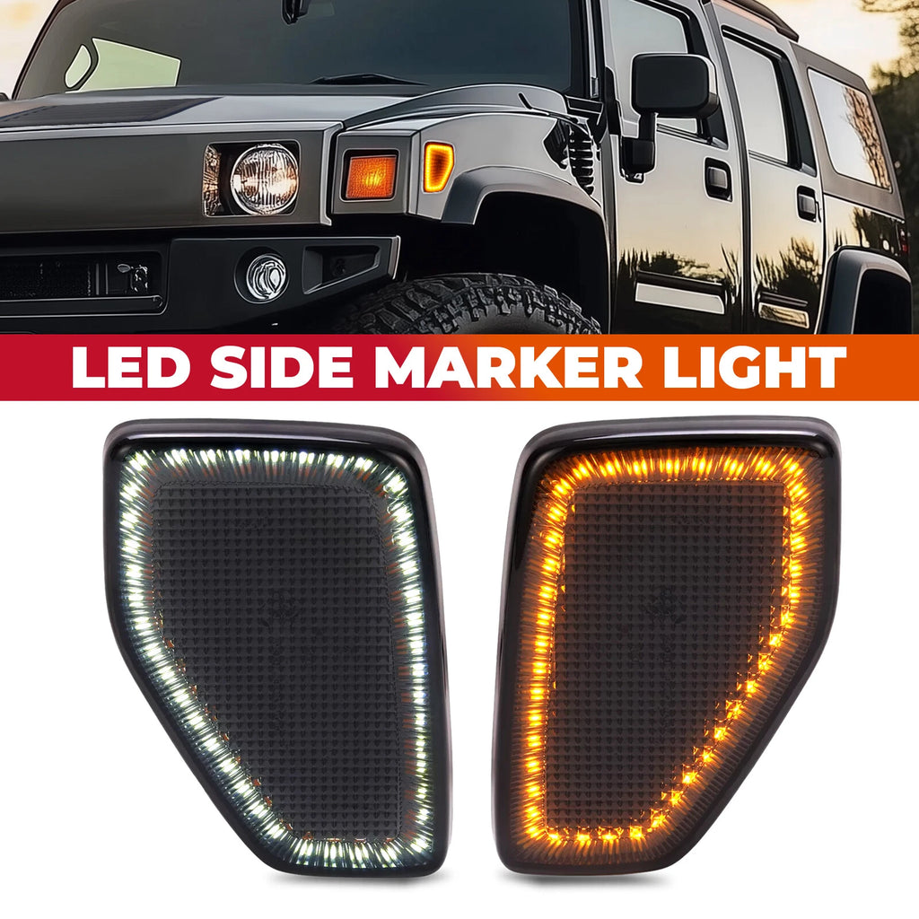 Smoke LED Front Fender Lamps for Hummer H3 (2005–2010) & H3T (2009–2010)