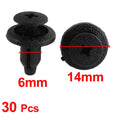 30 Pcs 6mm Hole Trim Panel Rivets Clips for Toyota 