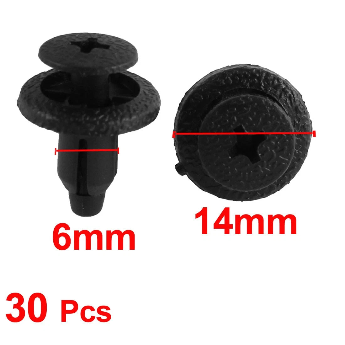 30 Pcs 6mm Hole Trim Panel Rivets Clips for Toyota 