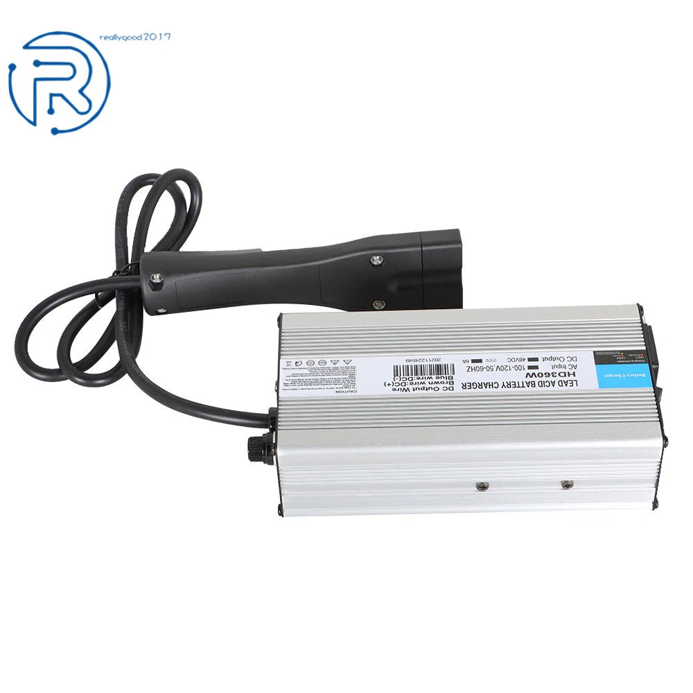 48V/6A Golf Cart Battery Charger for EZGO RXV, Club Car DS, Yamaha