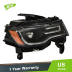 RH HID/Xenon Headlight for Jeep Grand Cherokee (2019–2021) Black Clear Lens