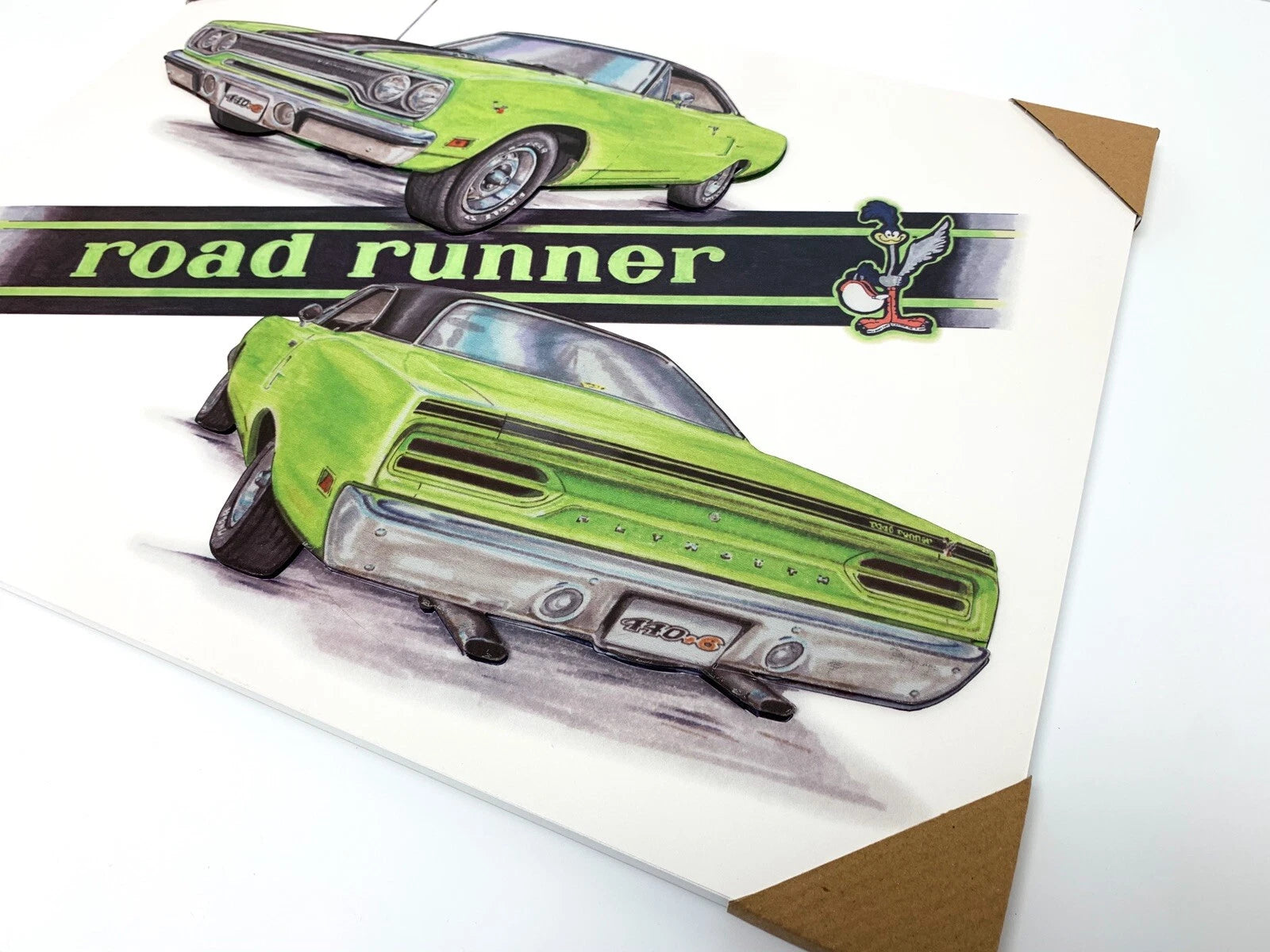 Custom Wood Sign Script Emblem for 1970 Plymouth Road Runner (1970–1970)