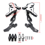 Black Beach Lady Mirrors for Honda/Kawasaki/Suzuki Cruiser (All Years)