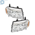 Set of 2 Halogen Headlight Assembly for Honda Pilot (2012–2015) Chrome Housing