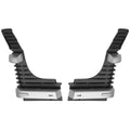 Replacement Plastic Driver/Passenger Side Grille Extension Set w/Black Ribs For
