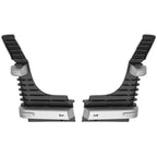 Replacement Plastic Driver/Passenger Side Grille Extension Set w/Black Ribs For
