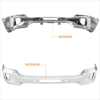 Front Bumper for Chevy Silverado 1500 (2016–2019) w/ Parking+Fog Light Cutouts Chrome