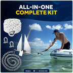 Boat Anchor Kit with 1/4" x 6' Chain & 3/8" x 100' Rope