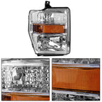 Pair Headlights for Ford F250 F350 F450 F550 Super Duty (2008–2010)