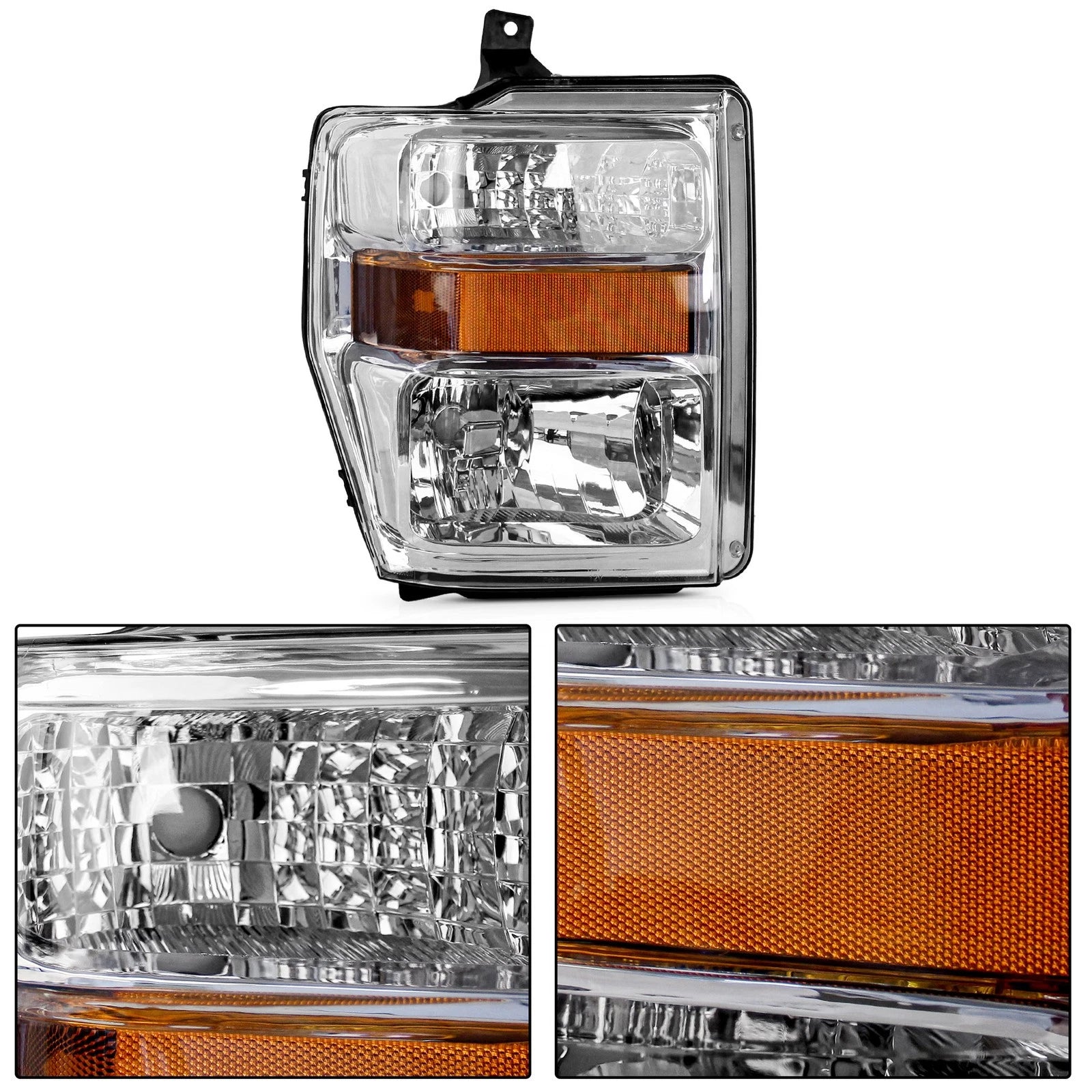 Pair Headlights for Ford F250 F350 F450 F550 Super Duty (2008–2010)