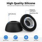 Silicone Ear Tips for Galaxy Buds3 Pro (S, M, L) - Black