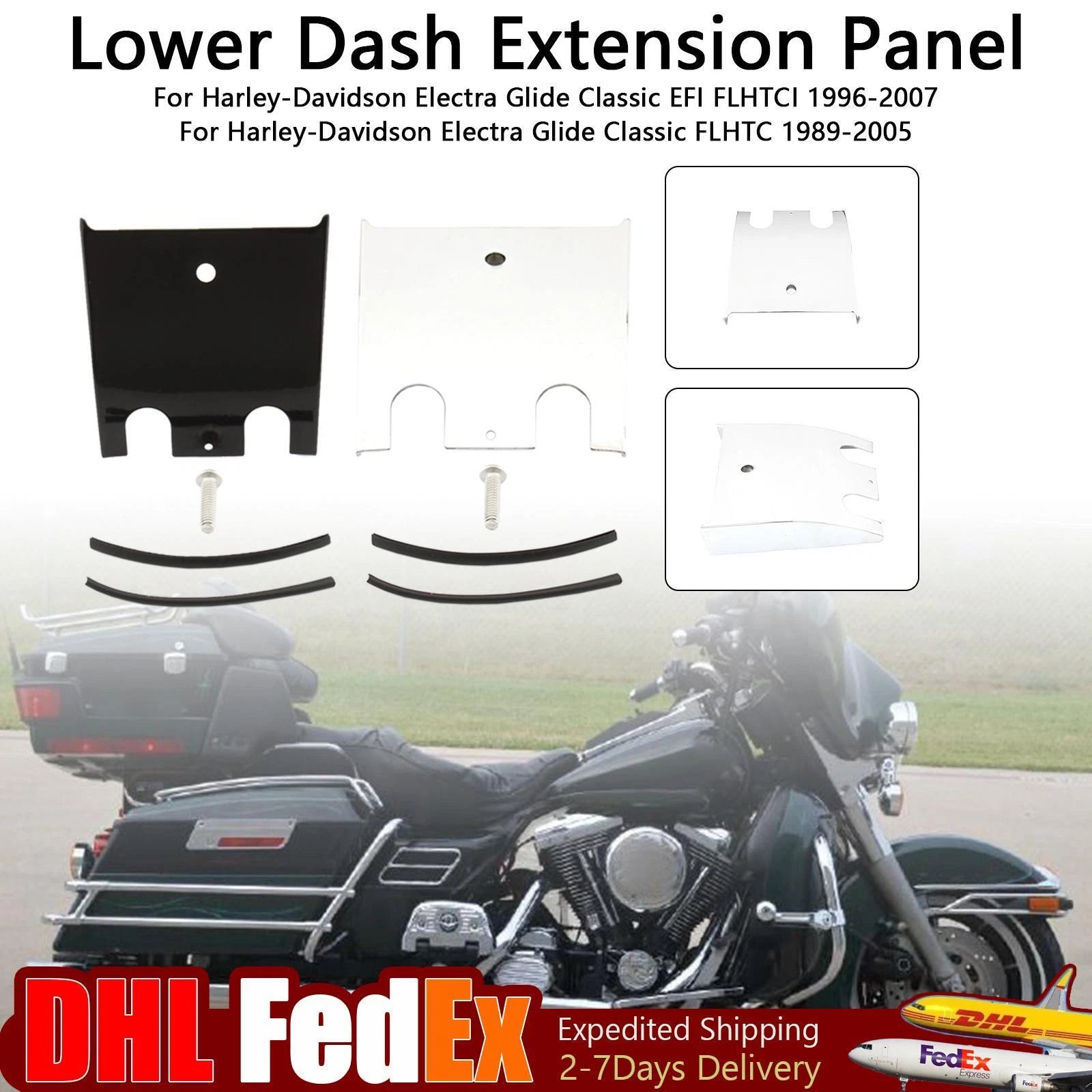 Lower Dash Extension Panel for Electra Glide Road Glide FLHT FLTC (1989–2007)