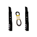 Mulching Blades & Belt Kit for John Deere LT133 LT150 LT155 (AM100946 M126536)