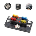 4 Way Fuse Box Holder for Vehicle Boat Power Distribution