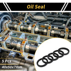 Set of 5 Oil Seal Rotary Shaft Seal NBR Rubber 40x50x7mm