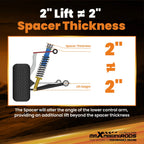 2.5" Front 2" Rear Level Lift Kit for Jeep Wrangler JK (2007-2018)