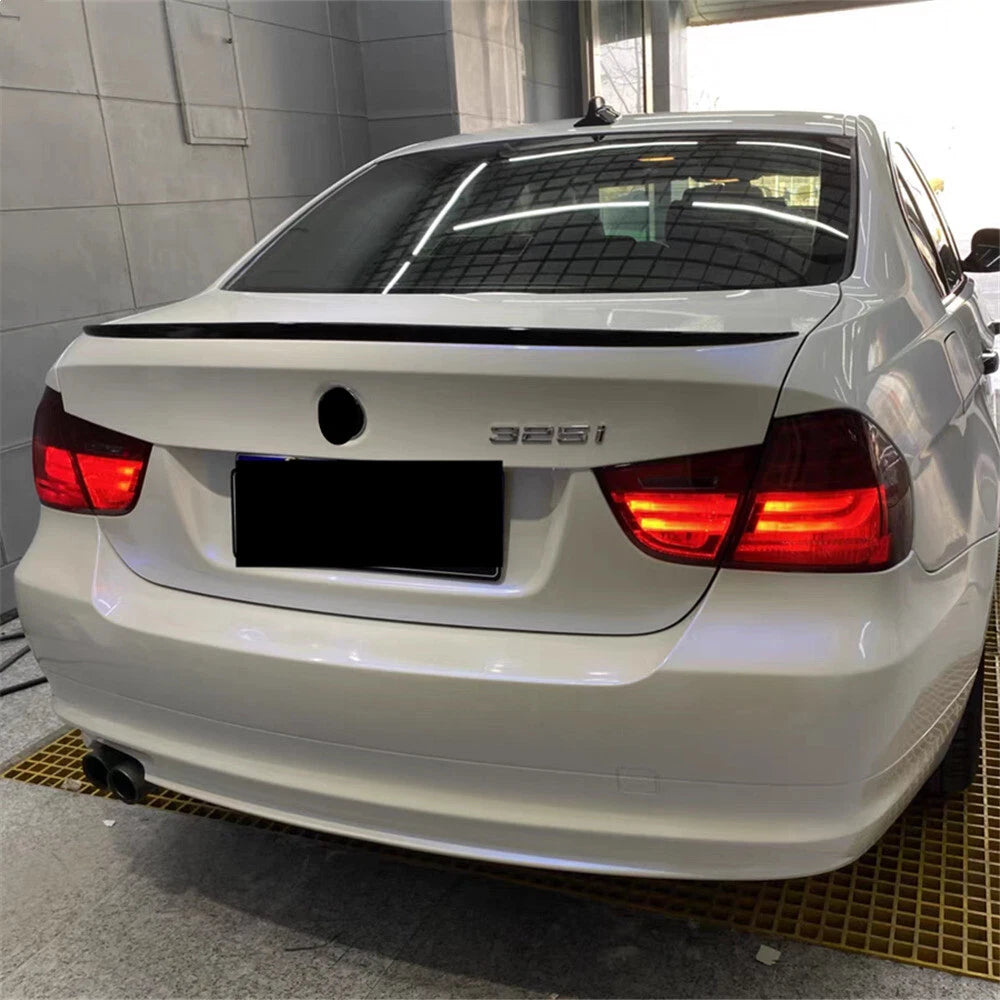 1x Rear Trunk Lip Spoiler Carbon Look Soft-TPU for BMW F30 F80 M3 (2012–2018)