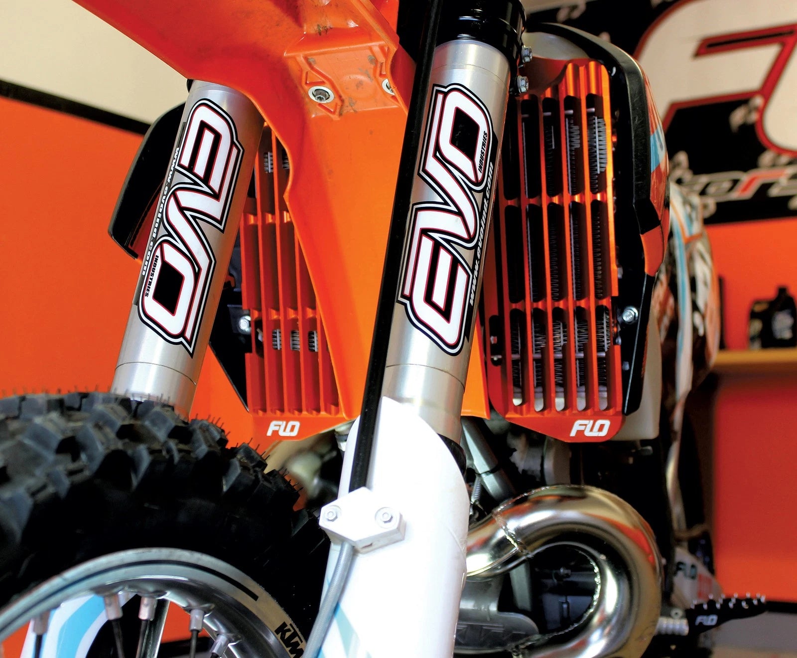 High Flow Radiator Braces for - Orange