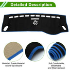 Dashboard Cover Mat for Mercedes A-Class 2013-2017 Sun Protector Pad Black Blue