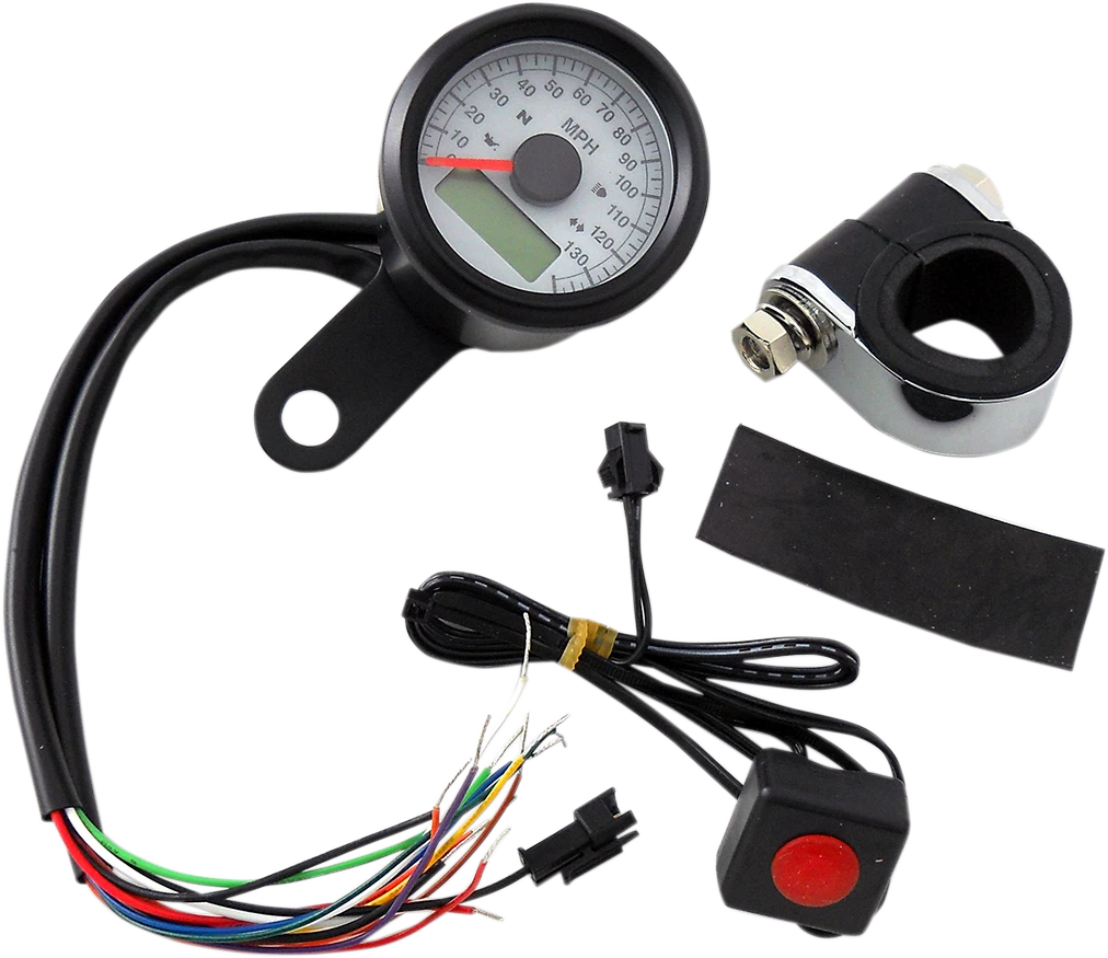 Programmable Speedometer with Indicator Lights for Drag Specialties (N/A)