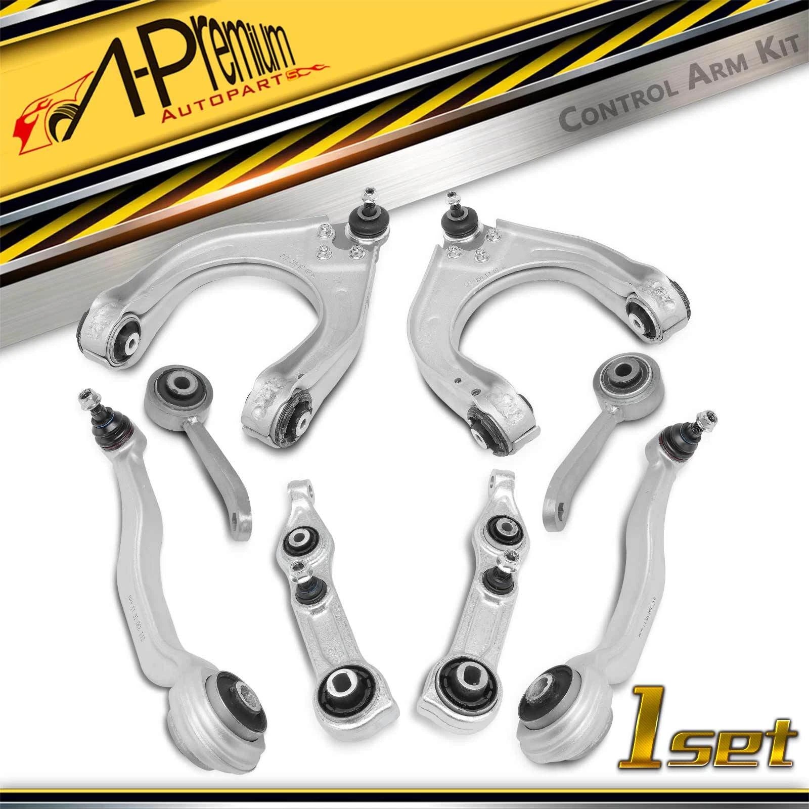 Set of 8 Front Control Arm Ball Joints for Benz C219 E320 (2003–2009)