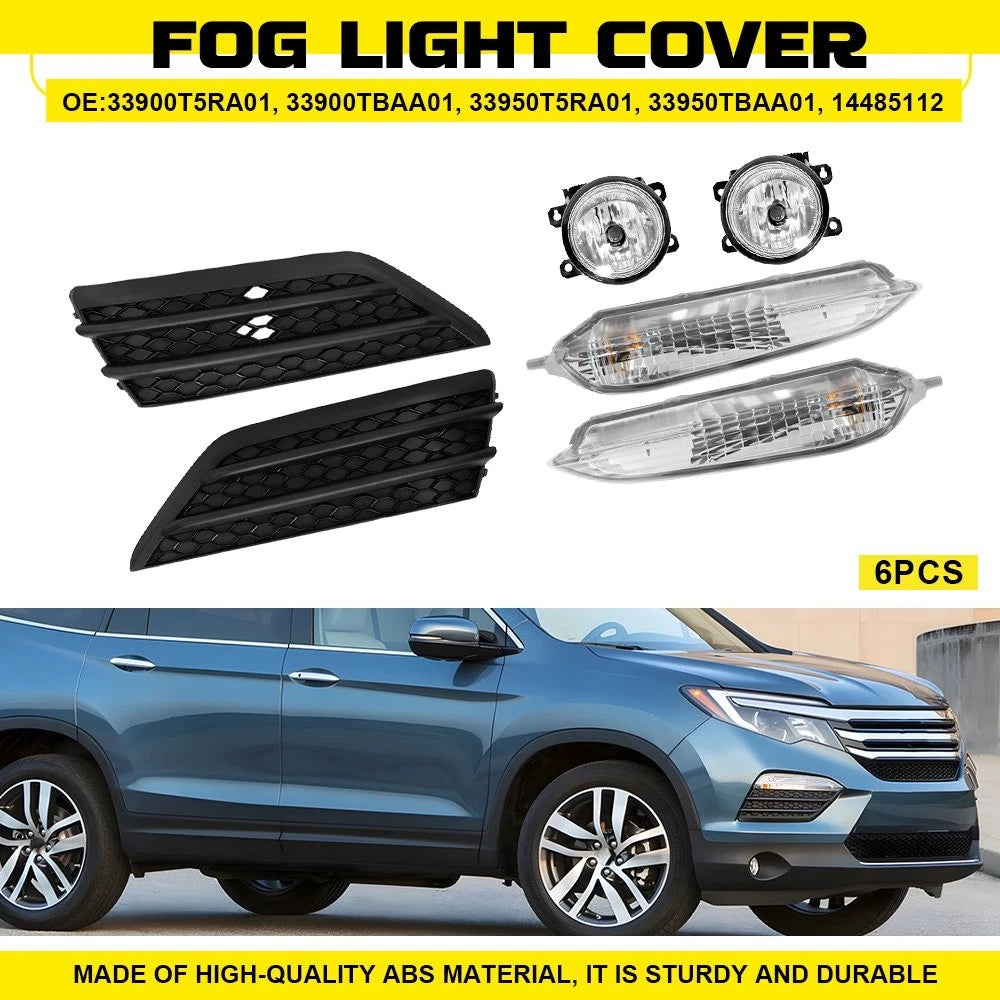 Bumper Fog Lights with Cover Bezel for Honda Pilot (2016–2018)