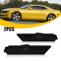 2X Smoked White LED Bumper Side Marker Lights for Chevy Camaro (2010–2015)