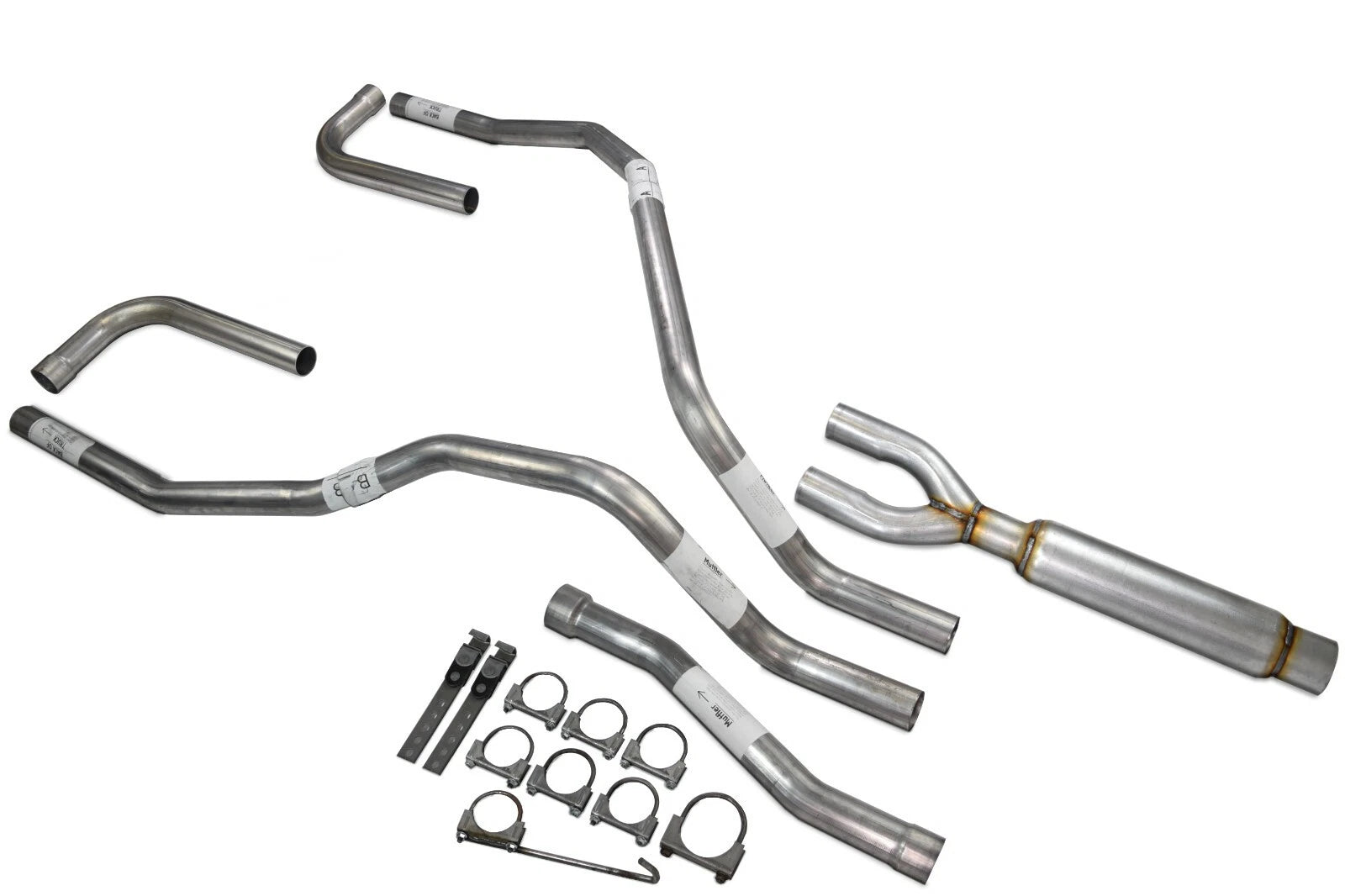 Dual Exhaust Kit for Nissan Titan (2004–2006) 2.5" Glasspack Side Exit