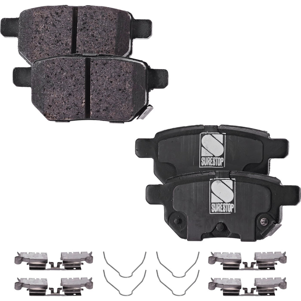Rear Brake Disc Rotors and Pads Kit for Toyota Prius Prime (2017–2022)
