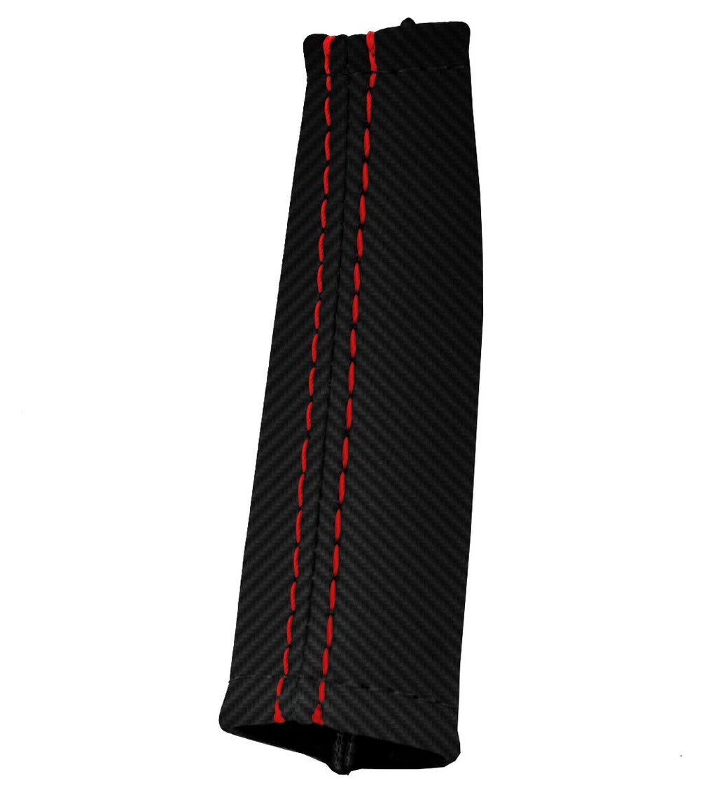 Carbon Fiber E Brake Cover for Nissan Skyline R33 (1993–1998) Red Stitch