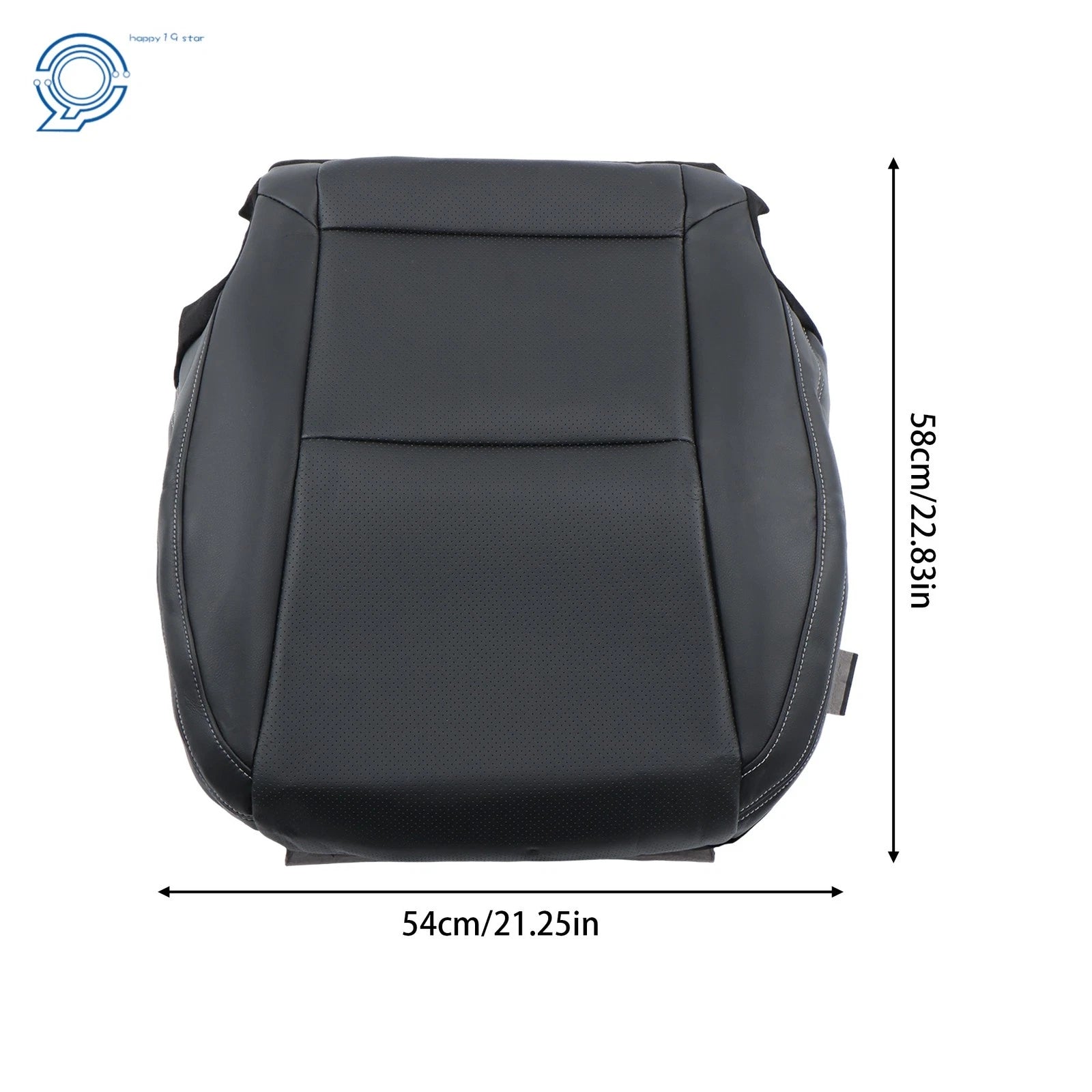 Black Leather Perforated Driver Bottom Seat Cover for Chevy Camaro (2010–2015)
