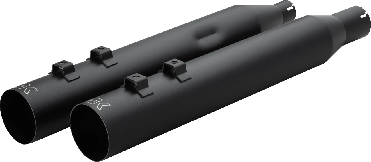 KHROME WERKS Slip-On Mufflers for - 4" Straight Cut