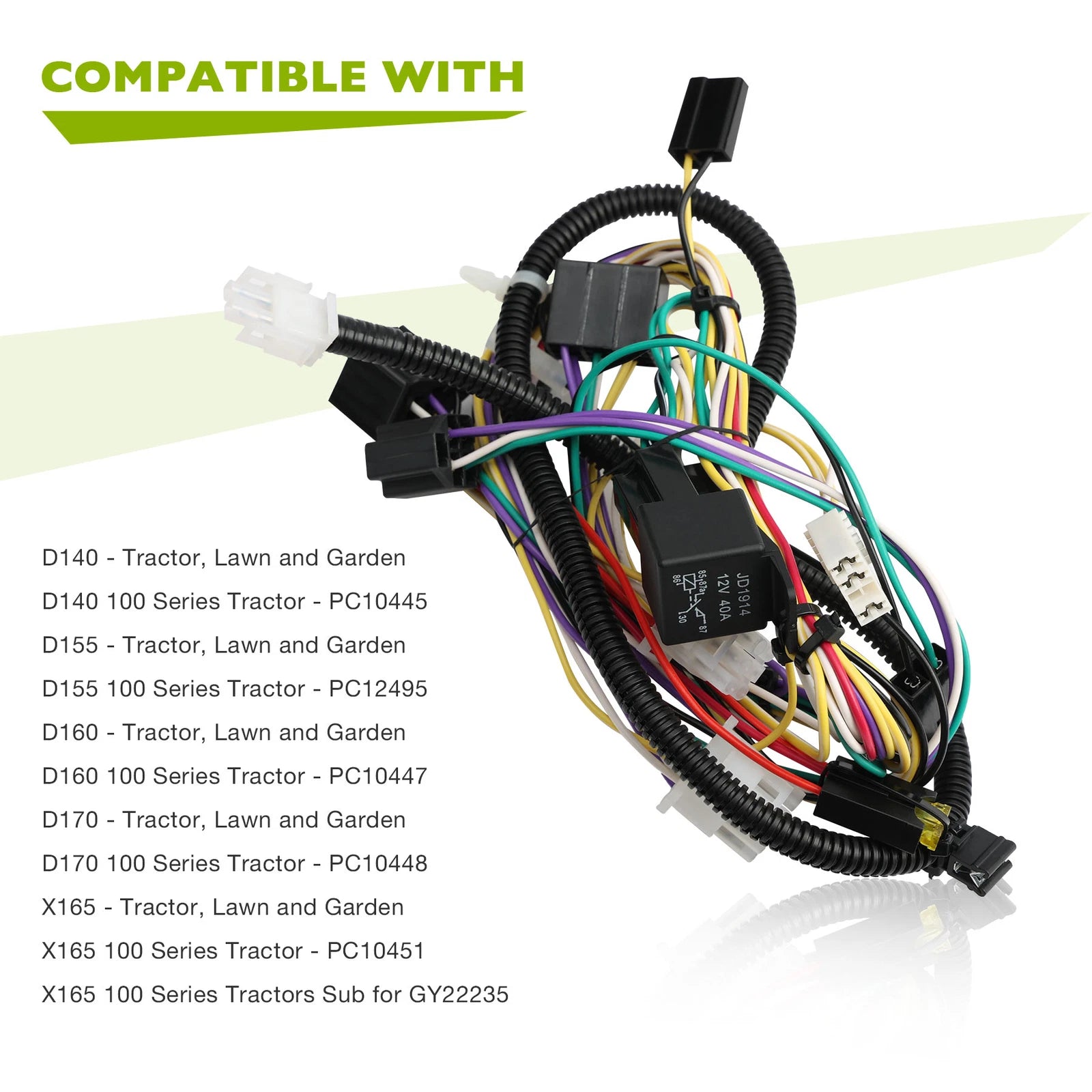 Wire Harness for John Deere D140 D155 D160 D170 X165 (100 Series)