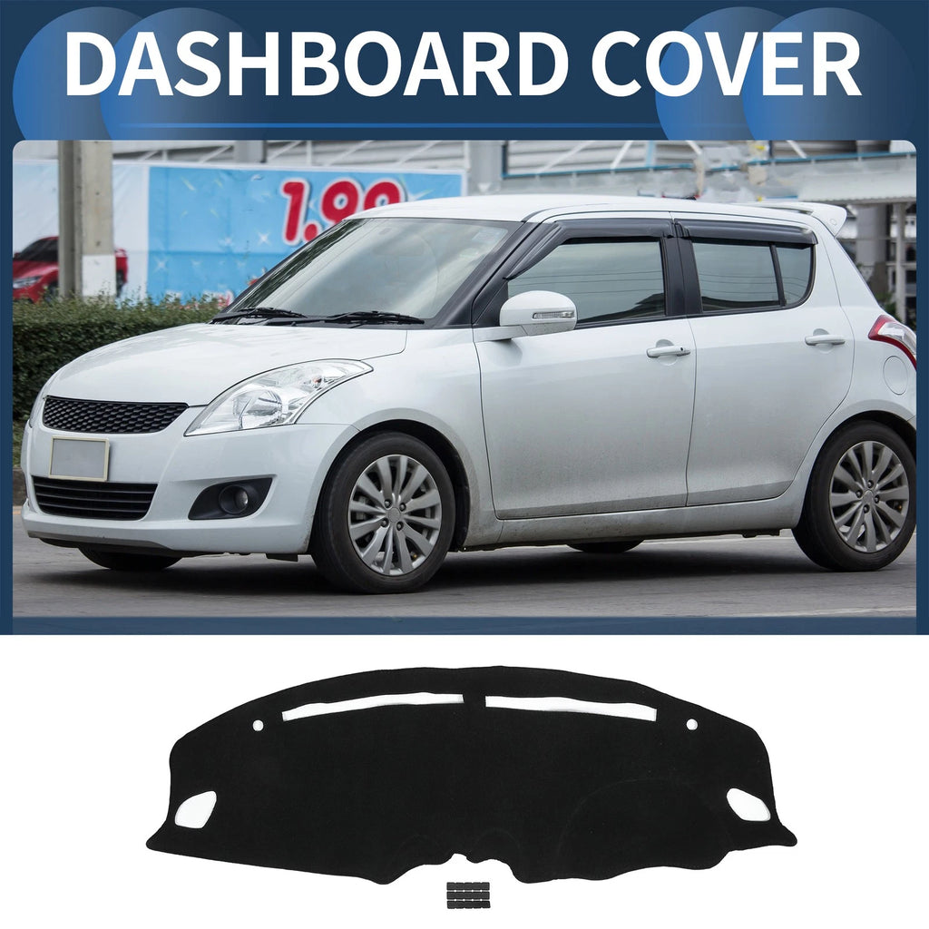 Dashboard Cover Mat for Suzuki Swift ZC (2017–2024) Black Set of 1