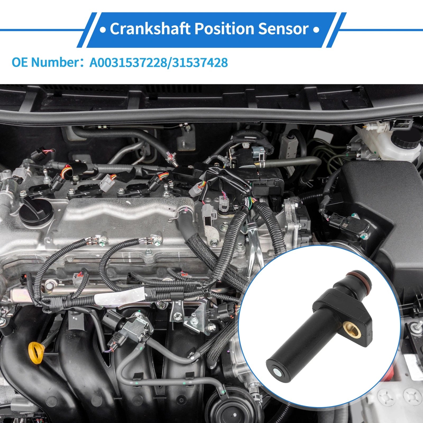 Crankshaft Position Sensor for Mercedes-Benz W202 C200 (1994–2000) No.A0031537228