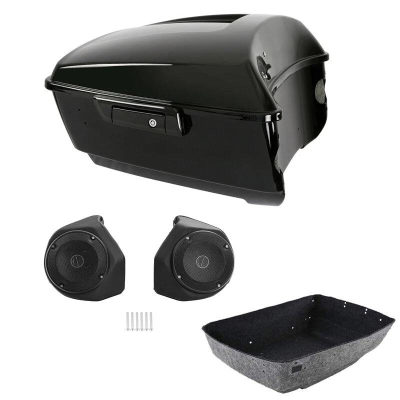 6.5" Black King Trunk Speakers Pod for Harley Touring CVO Road Glide (2014–2026)