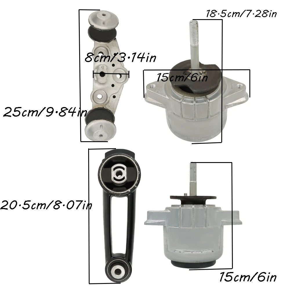 Set of 4 Engine Motor and Transmission Mounts for 2011-2016 Make Model