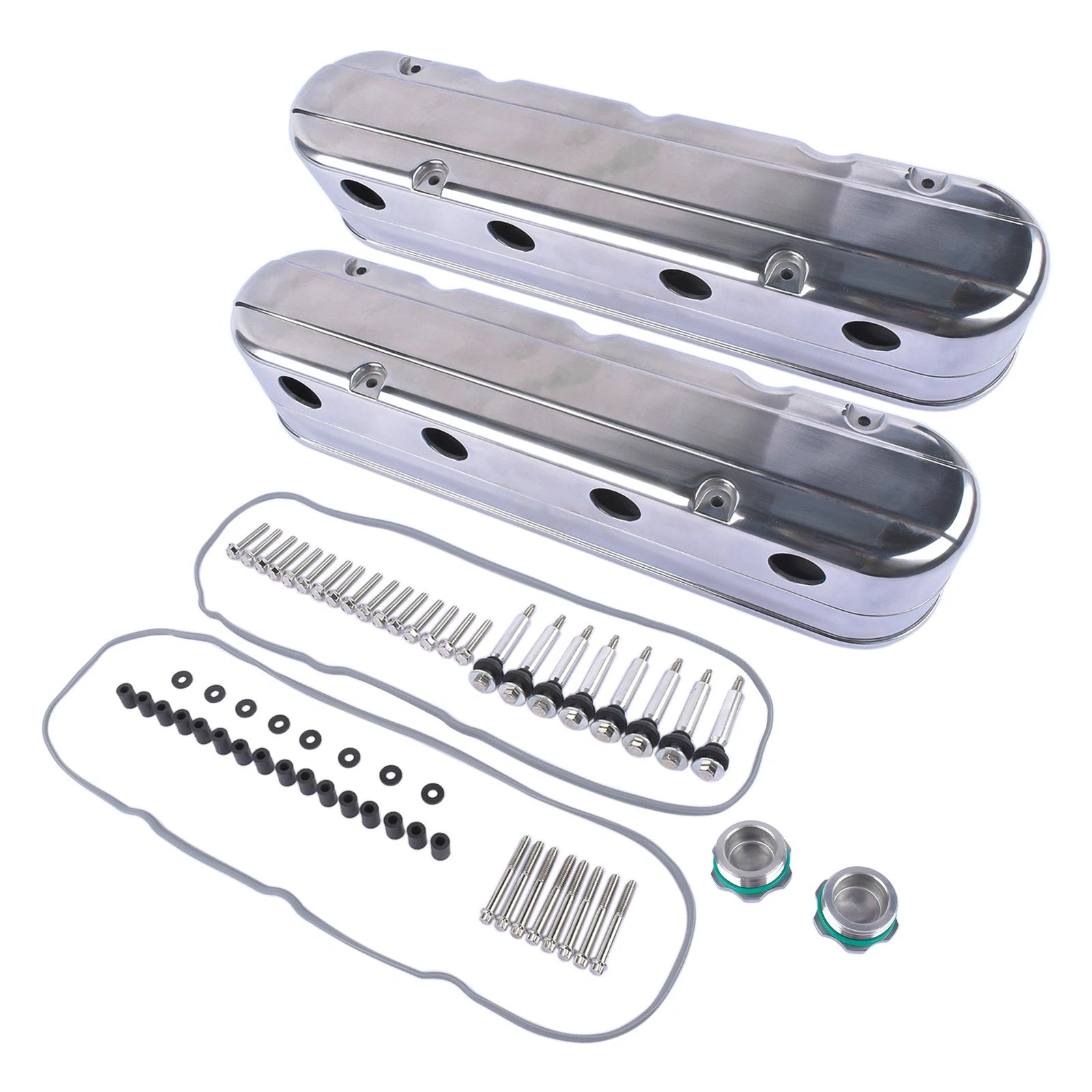 Polished Aluminum Valve Covers for GM LS1 LS2 LS3 LS6 LS7 (1997–2023)
