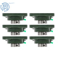 Set of 6 Pillow Block Flange Bearings for UCF208 (1-1/2" Bore)