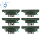 Set of 6 Pillow Block Flange Bearings for UCF208 (1-1/2" Bore)