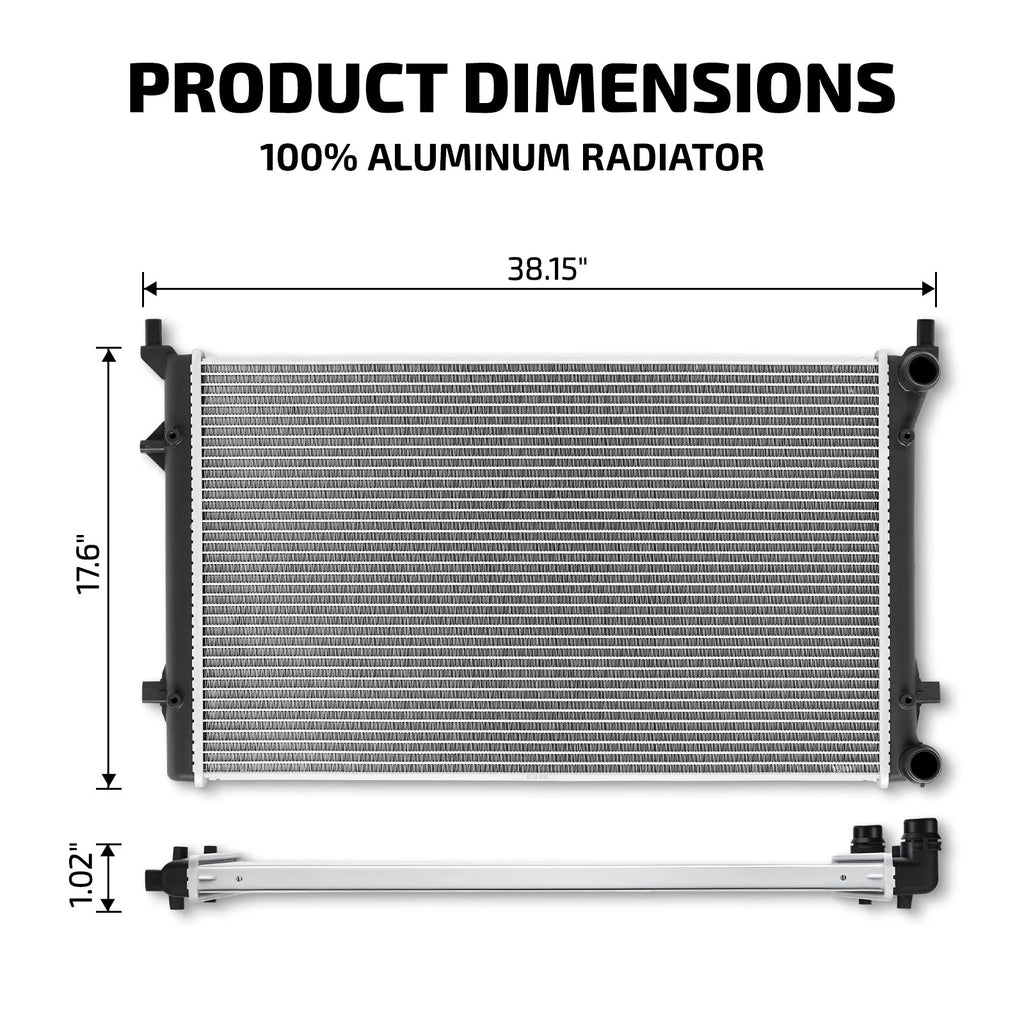 Aluminum Radiator for VW Jetta GTI Golf (2005–2014) 2995