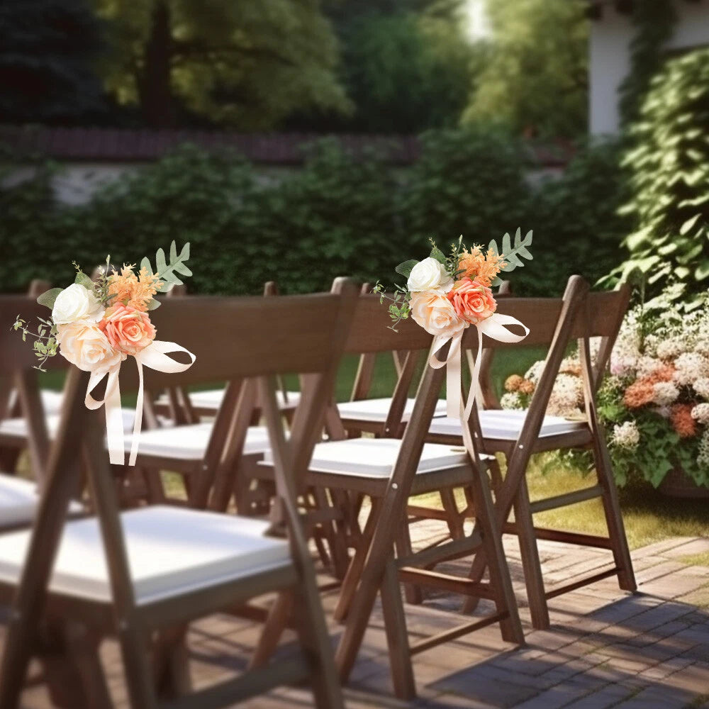 8PCS Aisle Chair Decorations for Wedding Ceremony Party Decor