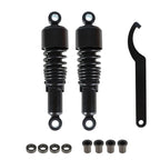 Pair of 10.5" Black Rear Shocks for Harley Sportster 883 1200